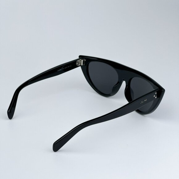 Celine CL40228I 01A BRAND NEW Sunglasses Shiny Black Smoke Grey Geometric Women main image 5